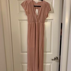 Baltic Born Pleated Dress in Blush